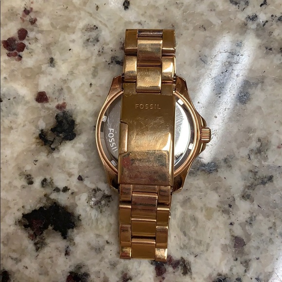 Fossil Cecile Rose Gold Mint Dial Watch - Picture 4 of 6